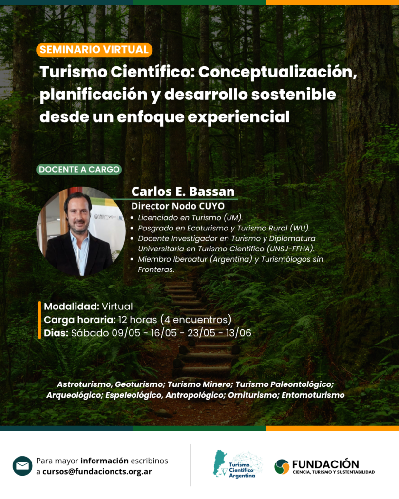 seminario turismo científico argentina curso virtual carlos bassan